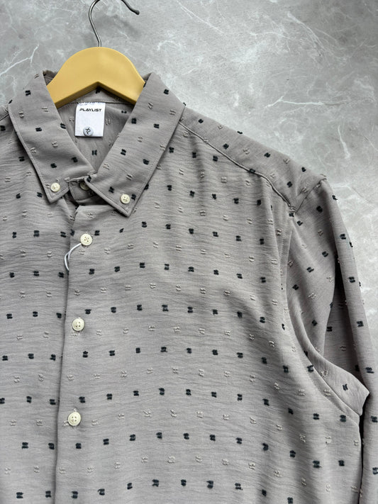 LIGHT GRAY IMPORTED CRUSHED SHIRT