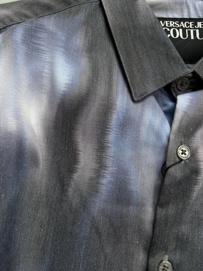BLUE BLACK IMPORTED PRINTED SHIRT