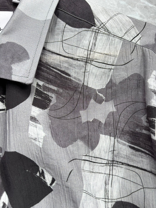 GRAY IMPORTED PRINTED SHIRT