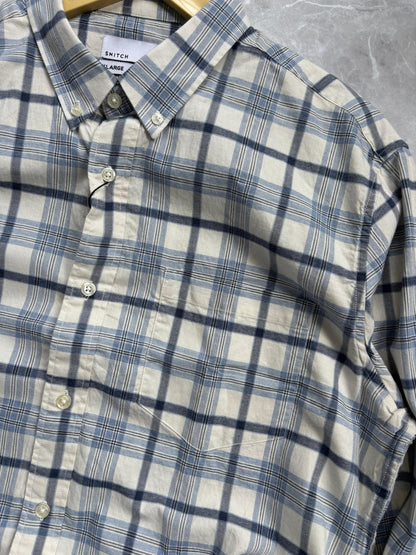 BLUE FLANEL CHECKED SHIRT