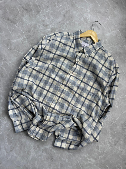 BLUE FLANEL CHECKED SHIRT