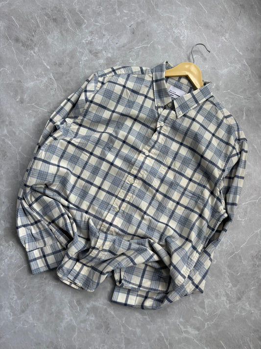 BLUE FLANEL CHECKED SHIRT