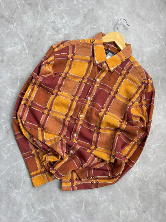 YELLOW FLANEL IMPORTED SHIRT