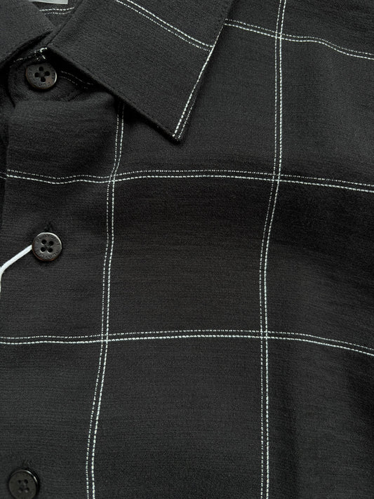 BLACK FLANEL CHECKED SHIRT