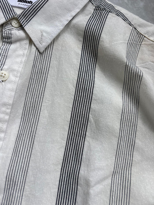 WHITE STRIPE LINEN SHIRT