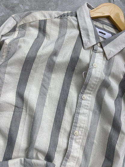 WHITE STRIPE LINEN SHIRT
