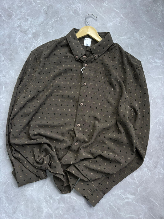 GREEN IMPORTED CRUSHED SHIRT
