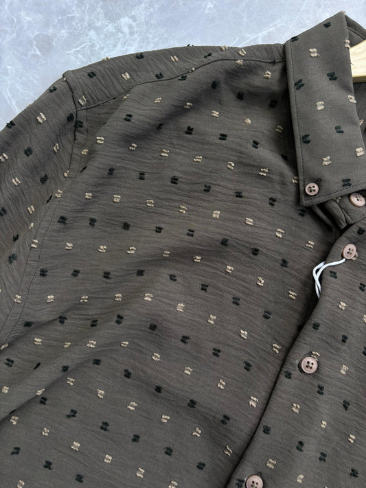 GREEN IMPORTED CRUSHED SHIRT