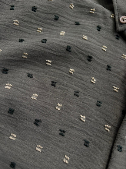 GREEN IMPORTED CRUSHED SHIRT