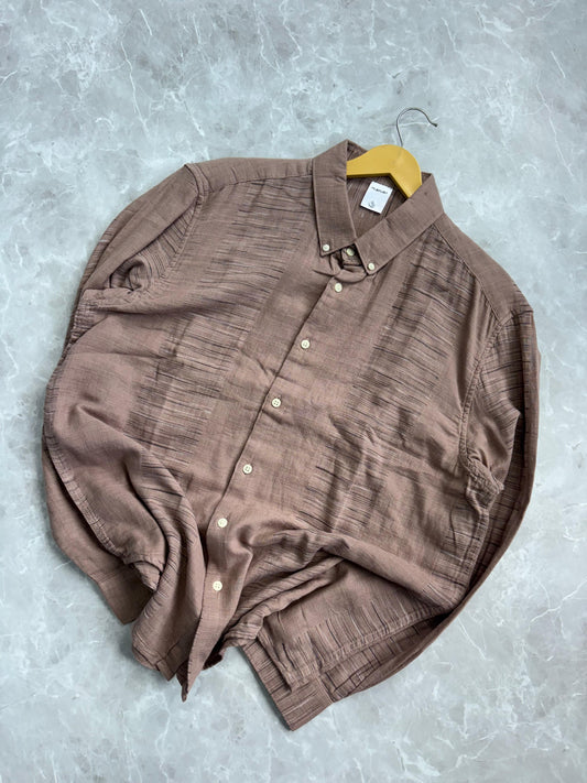 BROWN IMPORTED LINEN SHIRT