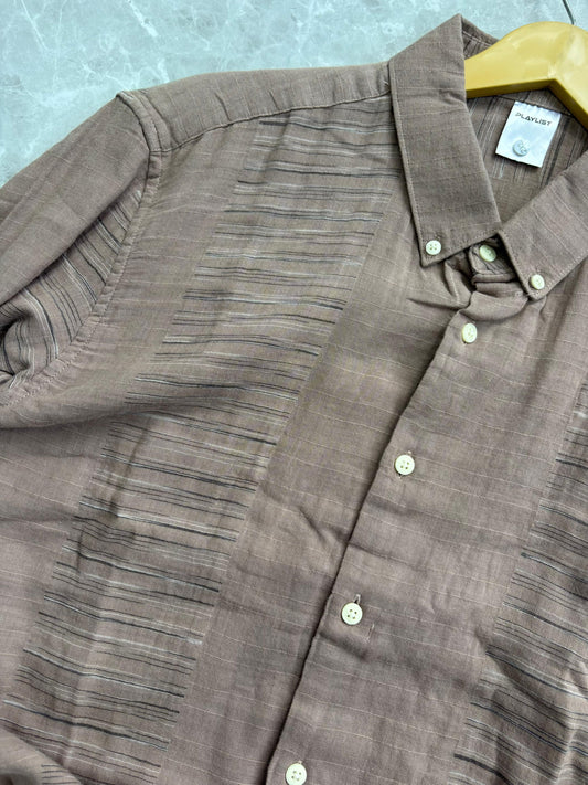BROWN IMPORTED LINEN SHIRT