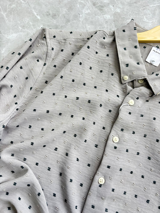 LIGHT GRAY IMPORTED CRUSHED SHIRT