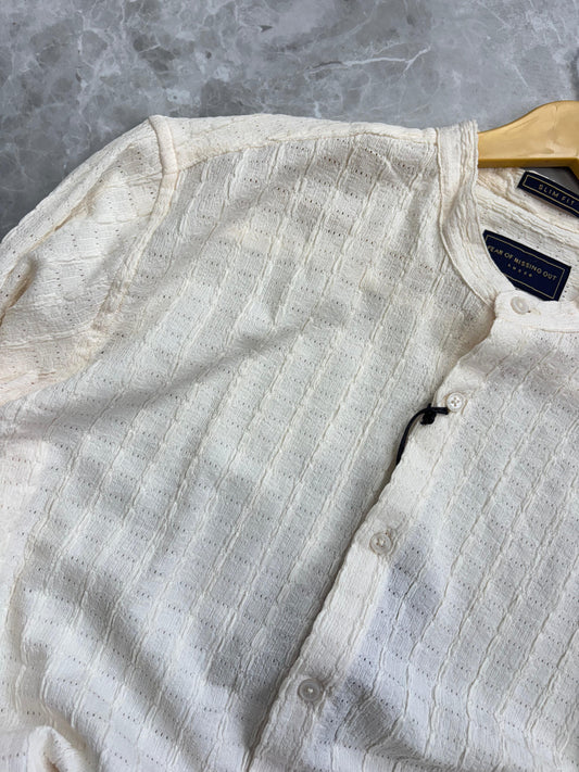 BEIDGE IMPORTED MANDRAIN COLLAR SHIRT