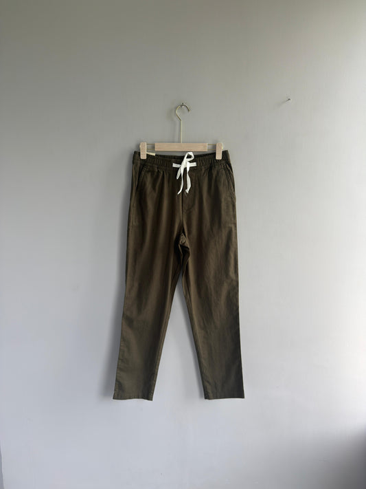 DARK GREEN LINEN TROUSERS