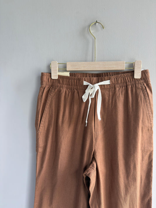 BROWN LINEN TROUSERS