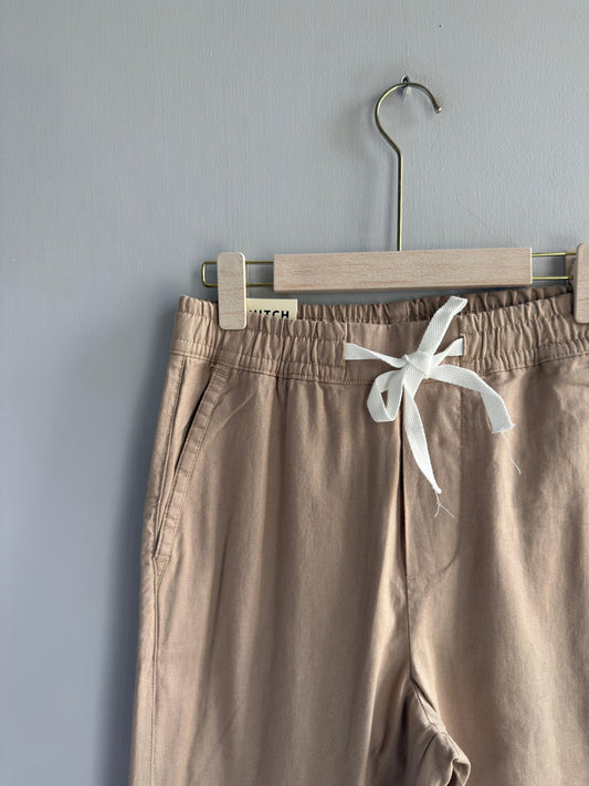 LIGHT BROWN LINEN TROUSERS