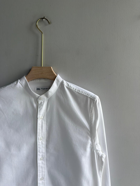 WHITE MANDRIAN OXFORT SHIRT