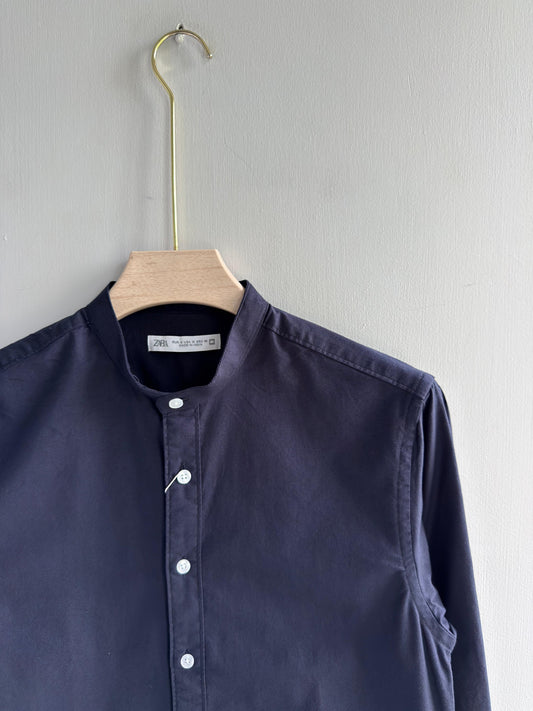 NAVY BLUE MANDRIAN OXFORT SHIRT