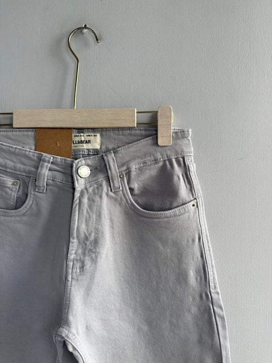 LIGHT GRAY DENIM TROUSERS