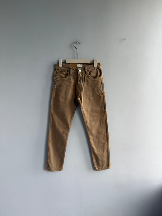 BEIDGE DENIM TROUSERS