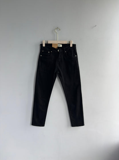 BLACK DENIM TROUSERS