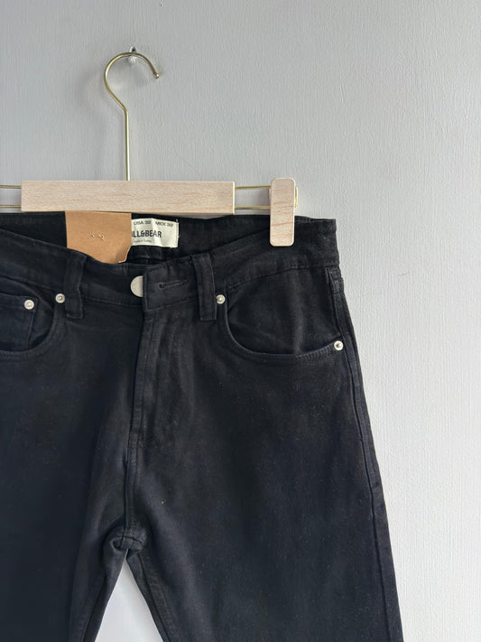 BLACK DENIM TROUSERS