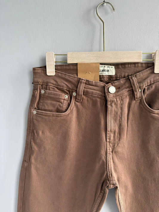 BROWN DENIM TROUSERS