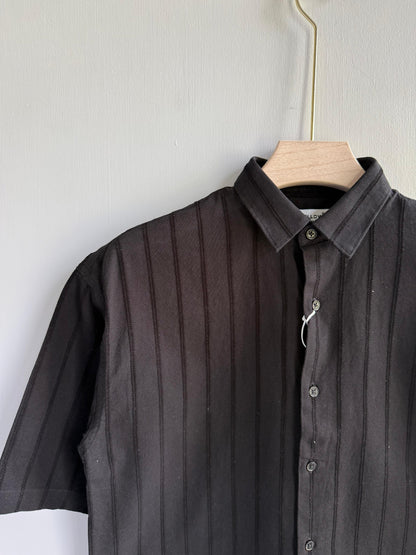 BLACK OVERSIZE IMPORTED STRIPE SHIRT