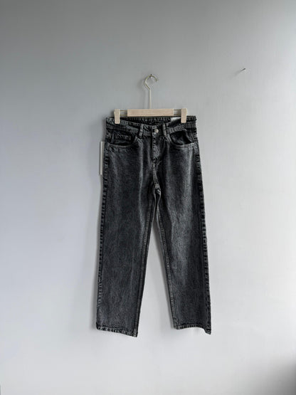 DARK GARY LOOSE FIT DENIM TROUSERS