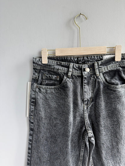 DARK GARY LOOSE FIT DENIM TROUSERS