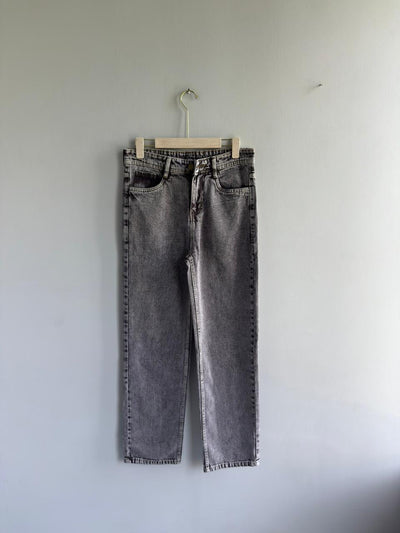 LIGHT BROWN LOOSE FIT DENIM TROUSERS