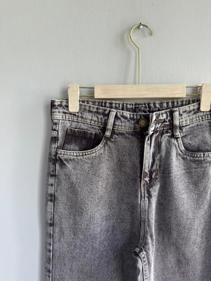 LIGHT BROWN LOOSE FIT DENIM TROUSERS