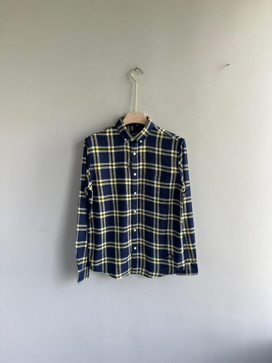 DARK BLUE IMPORTED BRUSHED COTTON FLANEL SHIRT