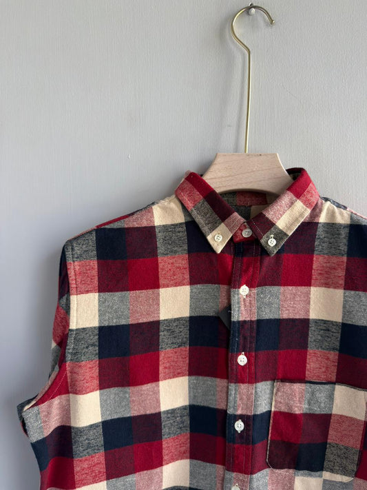 RED IMPORTED BRUSHED COTTON FLANEL SHIRT