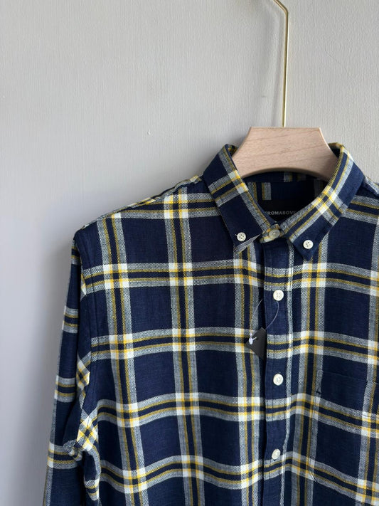 DARK BLUE IMPORTED BRUSHED COTTON FLANEL SHIRT