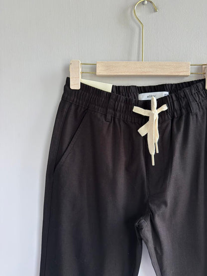 BLACK LINEN TROUSERS