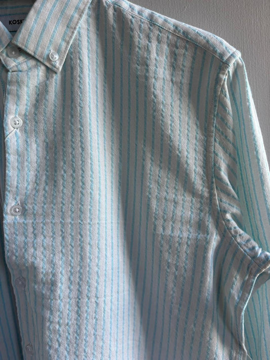 BLUE STRIPE IMPORTED LINEN SHIRT