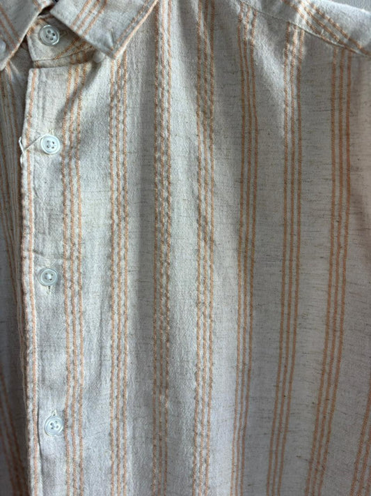 ORANGE STRIPE LINEN SHIRT
