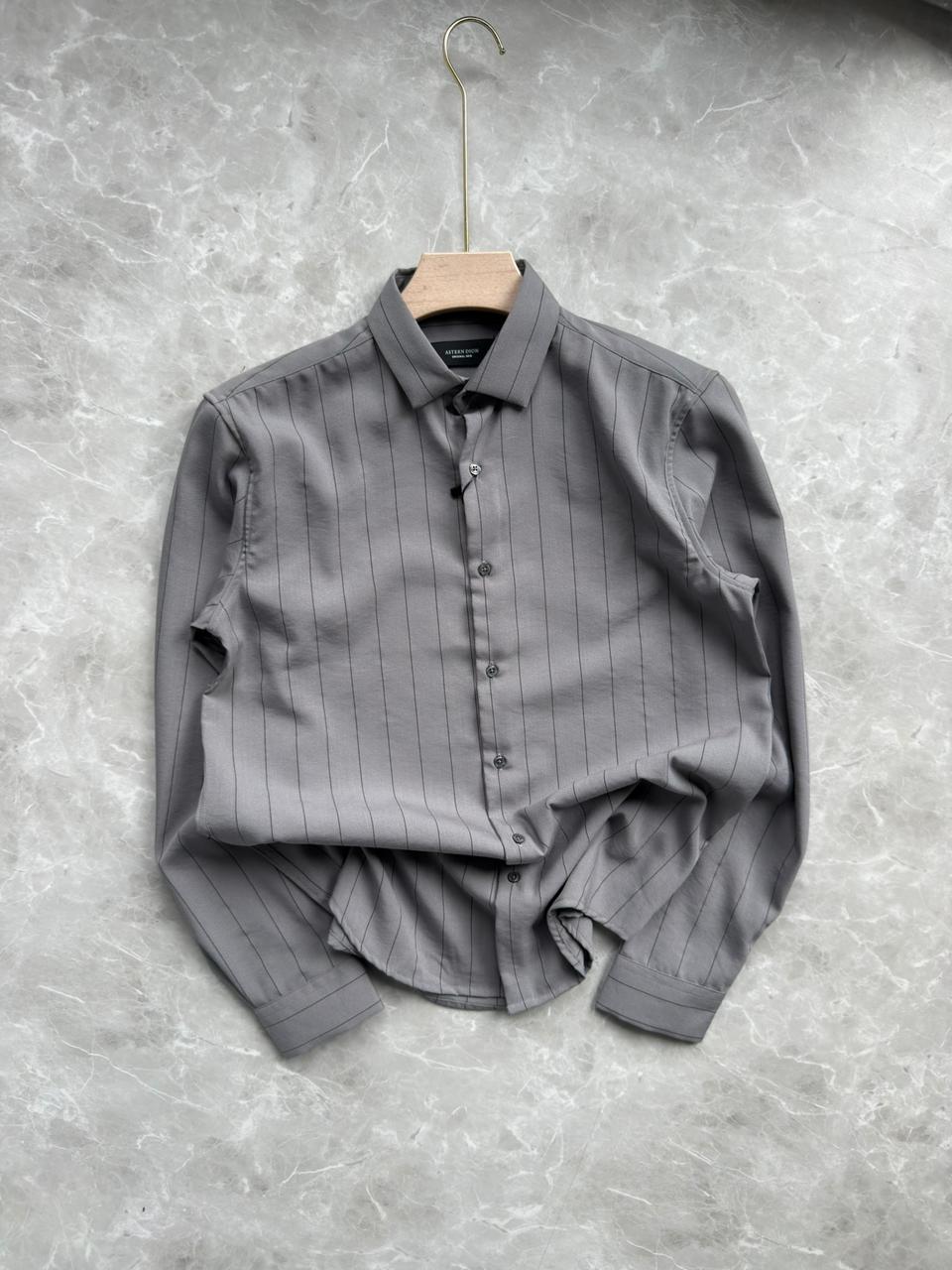 GRAY STRIPES IMPORTED SHIRT