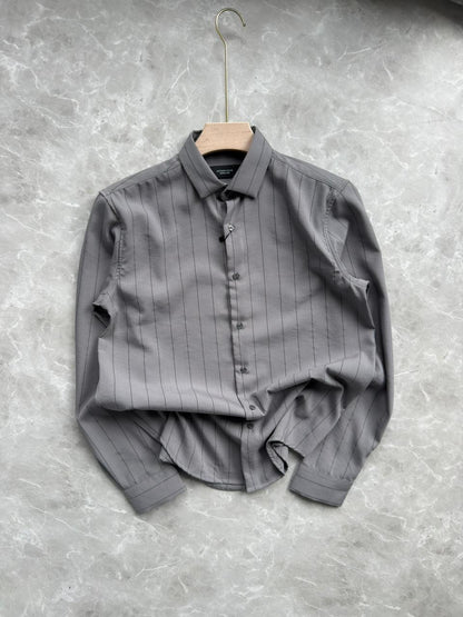 GRAY STRIPES IMPORTED SHIRT