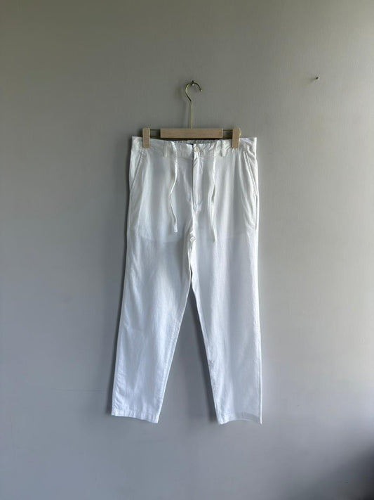 WHITE LINEN TROUSERS