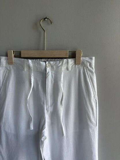 WHITE LINEN TROUSERS