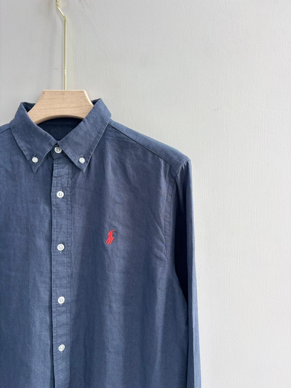 BLUE PURE LINEN SHIRT