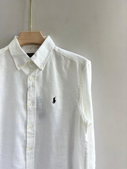 WHITE PURE LINEN SHIRT