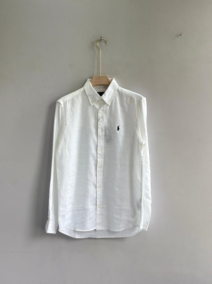 WHITE PURE LINEN SHIRT
