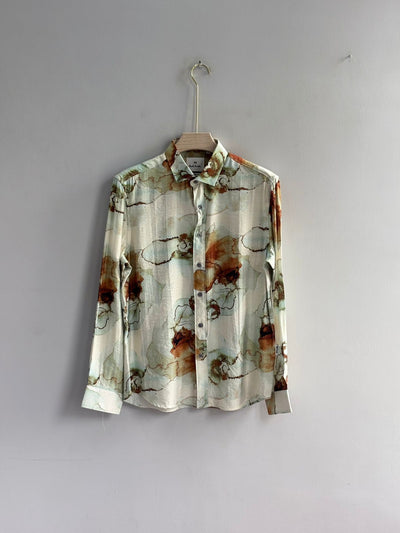 BEIDGE PRINTED IMPORTED CRUSHED SHIRT
