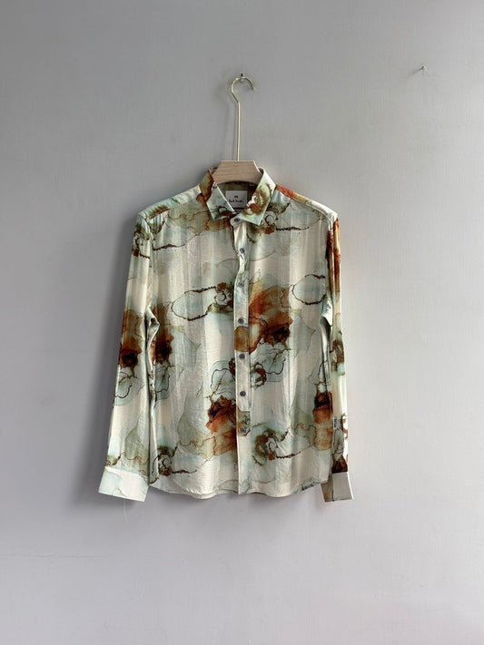BEIDGE PRINTED IMPORTED CRUSHED SHIRT