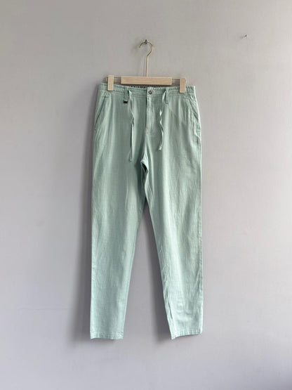 SAGE GREEN LINEN TROUSERS