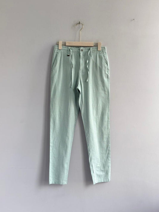 SAGE GREEN LINEN TROUSERS