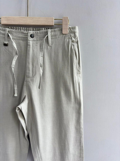 LIGHT GRAY LINEN TROUSERS